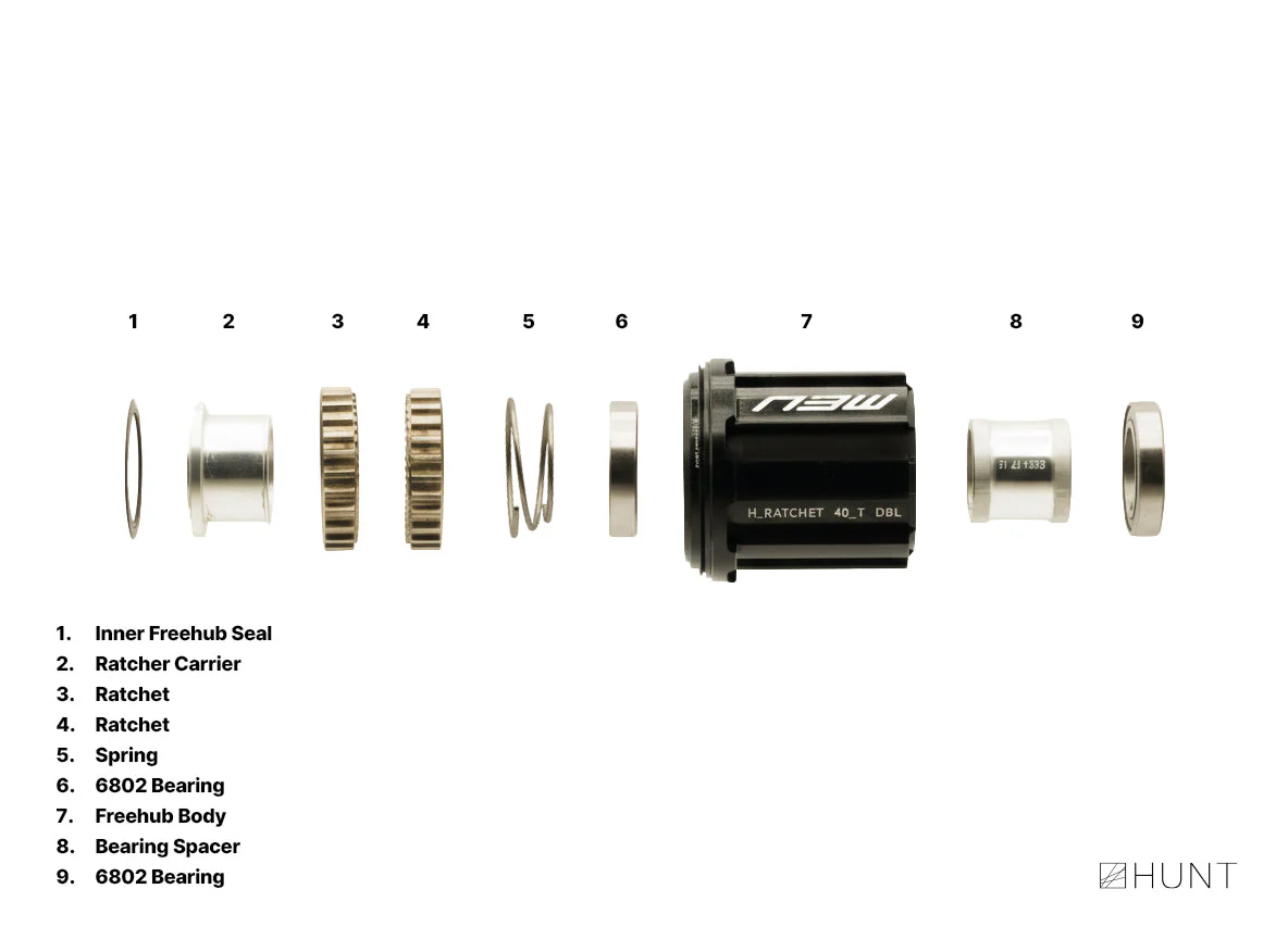 H_Ratchet DBL 40T Freehub | Campagnolo N3W Ekar - Image 4