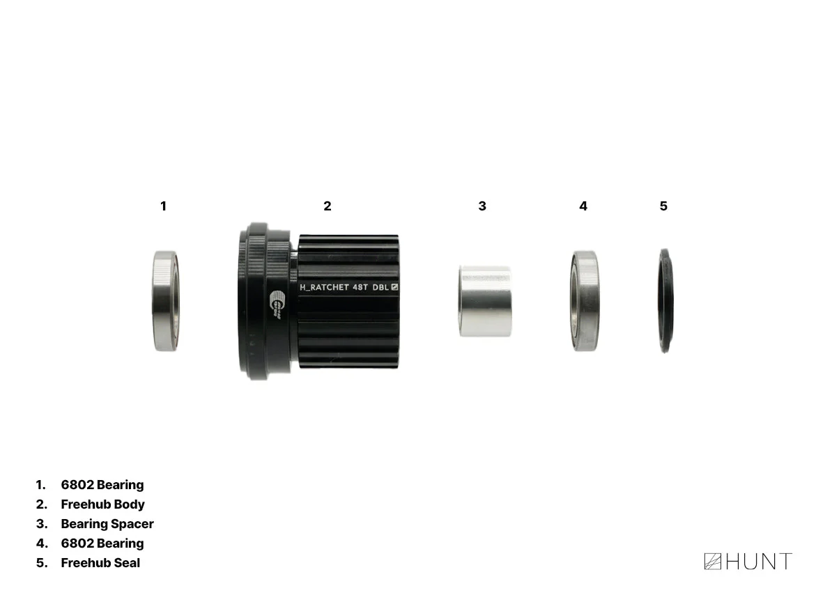H_Ratchet DBL 48T CeramicSpeed Coated Freehub | Shimano Microspline - Image 2