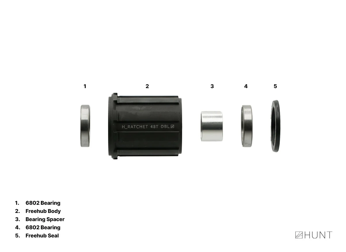 H_Ratchet DBL 48T CeramicSpeed Coated Freehub | Shimano/SRAM HG Splined - Image 2
